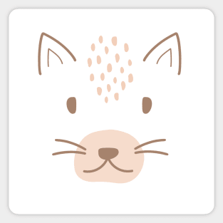 Cute Boho Pink Cat Sticker